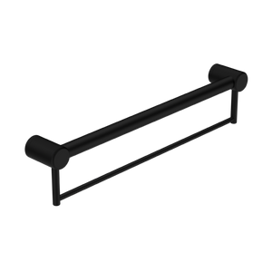 Nero Mecca Care 32mm Grab Rail With Towel Holder 600mm | Matte Black |