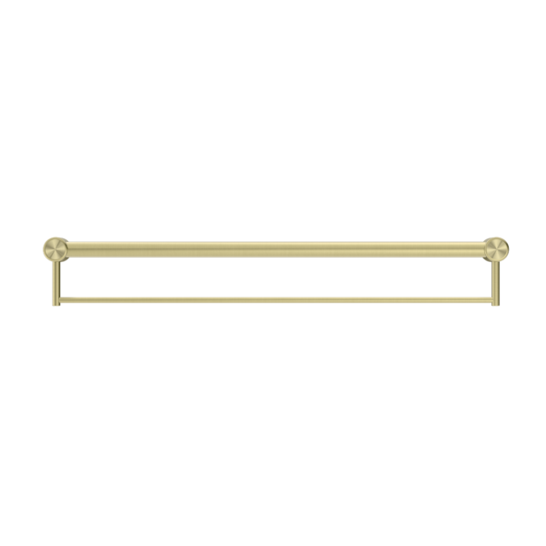 Nero Mecca Care 32mm Grab Rail With Towel Holder 900mm | Brushed Gold |