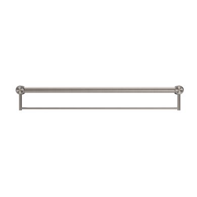 Nero Mecca Care 32mm Grab Rail With Towel Holder 900mm | Brushed Nickel |