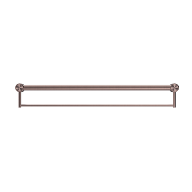 Nero Mecca Care 32mm Grab Rail With Towel Holder 900mm | Brushed Bronze |
