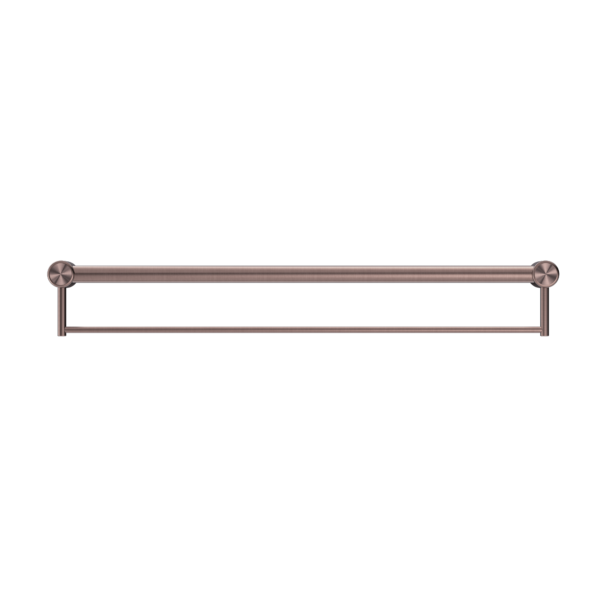 Nero Mecca Care 32mm Grab Rail With Towel Holder 900mm | Brushed Bronze |