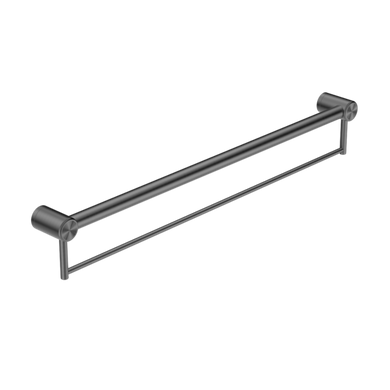 Nero Mecca Care 32mm Grab Rail With Towel Holder 900mm | Gunmetal |