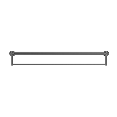 Nero Mecca Care 32mm Grab Rail With Towel Holder 900mm | Gunmetal |