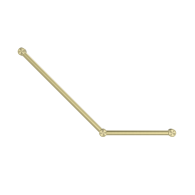 Nero Mecca Care 32mm Ambulant Toilet Grab Rail 45 Degree 750x450mm | Brushed Gold |