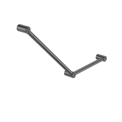 Nero Mecca Care 32mm Ambulant Toilet Grab Rail 45 Degree 750x450mm | Gunmetal|