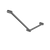 Nero Mecca Care 32mm Ambulant Toilet Grab Rail 45 Degree 750x450mm | Gun Metal |