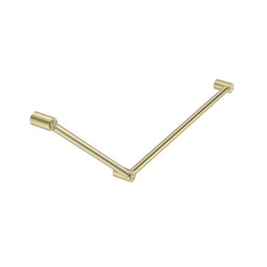 Nero Mecca Care 32mm DDA Grab Rail Set 45 Degree 750x900mm | Brushed Gold |