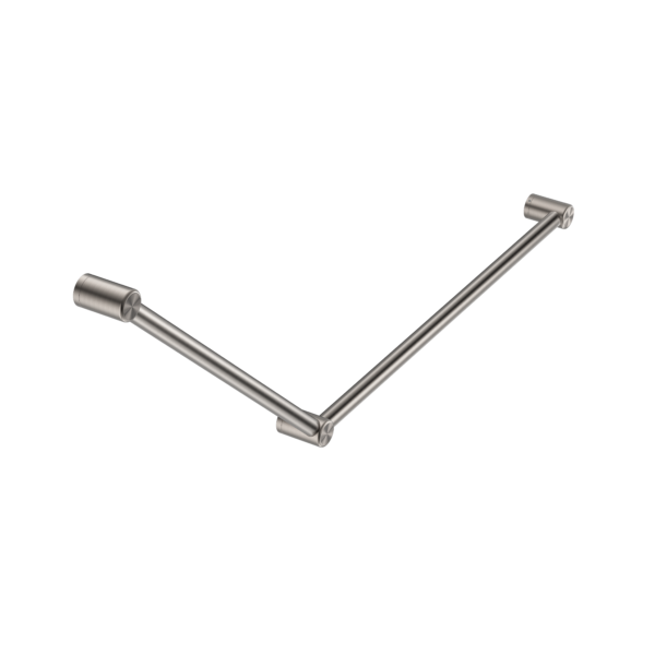 Nero Mecca Care 32mm DDA Grab Rail Set 45 Degree 750x900mm | Brushed Nickel |