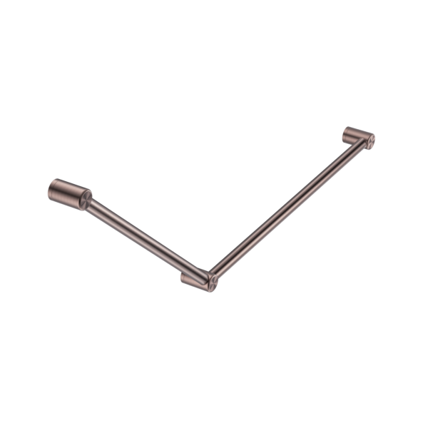 Nero Mecca Care 32mm DDA Grab Rail Set 45 Degree 750x900mm | Brushed Bronze |