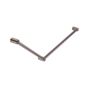 Nero Mecca Care 32mm DDA Grab Rail Set 45 Degree 750x900mm | Brushed Bronze |