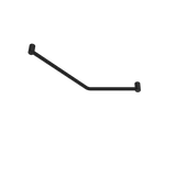 Nero Mecca Care 32mm Ambulant 45 Degree Bent Tube 450x650mm | Matte Black |