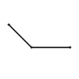 Nero Mecca Care 32mm DDA Grab Rail Set 45 Degree 750x900mm | Matte Black |