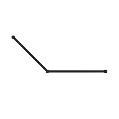 Nero Mecca Care 32mm DDA Grab Rail Set 45 Degree 750x900mm | Matte Black |