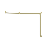 Nero Mecca Care 32mm DDA Toilet Grab Rail Set 45 Degree Continuous 750x965x1025mm | Brushed Gold |