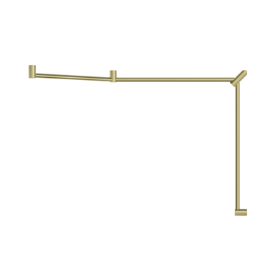 Nero Mecca Care 32mm DDA Toilet Grab Rail Set 45 Degree Continuous 750x965x1025mm | Brushed Gold |