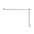 Nero Mecca Care 32mm DDA Toilet Grab Rail Set 45 Degree Continuous 750x965x1025mm | Brushed Gold |