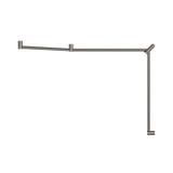 Nero Mecca Care 32mm DDA Toilet Grab Rail Set 45 Degree Continuous 750x965x1025mm | Brushed Nickel |