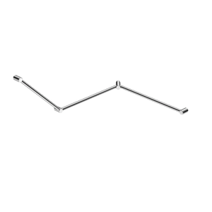Nero Mecca Care 32mm DDA Toilet Grab Rail Set 45 Degree Continuous 750x965x1025mm | Chrome |