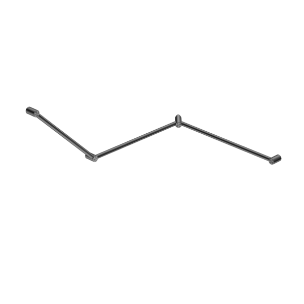 Nero Mecca Care 32mm DDA Toilet Grab Rail Set 45 Degree Continuous 750 ...