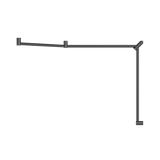 Nero Mecca Care 32mm DDA Toilet Grab Rail Set 45 Degree Continuous 750x965x1025mm | Gun Metal |