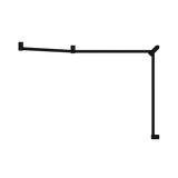 Nero Mecca Care 32mm DDA Toilet Grab Rail Set 45 Degree Continuous 750x965x1025mm | Matte Black |