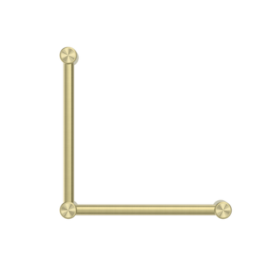Nero Mecca Care 32mm Ambulant Toilet Grab Rail 90 Degree 450x450mm | Brushed Gold |