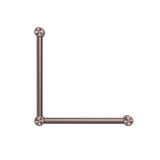 Nero Mecca Care 32mm Ambulant Toilet Grab Rail 90 Degree 450x450mm | Brushed Bronze |