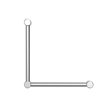 Nero Mecca Care 32mm Ambulant Toilet Grab Rail 90 Degree 450x450mm | Chrome |