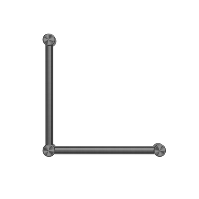 Nero Mecca Care 32mm Ambulant Toilet Grab Rail 90 Degree 450x450mm | Gun Metal |