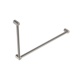 Nero Mecca Care 32mm DDA Grab Rail Set 90 Degree 600x1000mm | Brushed Nickel |