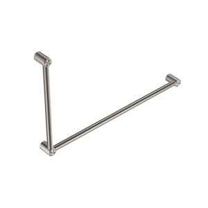 Nero Mecca Care 32mm DDA Grab Rail Set 90 Degree 600x1000mm | Brushed Nickel |