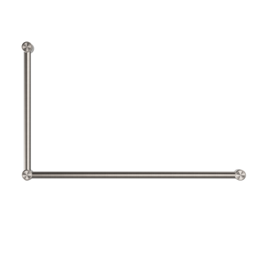 Nero Mecca Care 32mm DDA Grab Rail Set 90 Degree 600x1000mm | Brushed Nickel |