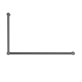 Nero Mecca Care 32mm DDA Grab Rail Set 90 Degree 600x1000mm | Gun Metal |