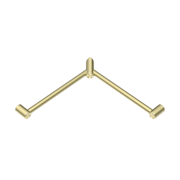 Nero Mecca Care 32mm Wrap Around Corner Grab Rail 600x600mm | Brushed Gold |