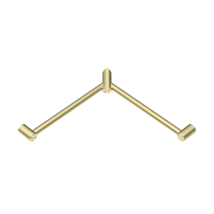 Nero Mecca Care 32mm Wrap Around Corner Grab Rail 600x600mm | Brushed Gold |