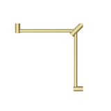 Nero Mecca Care 32mm Wrap Around Corner Grab Rail 600x600mm | Brushed Gold |