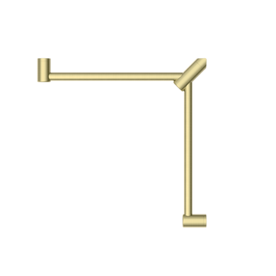 Nero Mecca Care 32mm Wrap Around Corner Grab Rail 600x600mm | Brushed Gold |