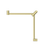 Nero Mecca Care 32mm Wrap Around Corner Grab Rail 600x600mm | Brushed Gold |