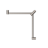Nero Mecca Care 32mm Wrap Around Corner Grab Rail 600x600mm | Brushed Nickel |