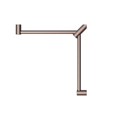 Nero Mecca Care 32mm Wrap Around Corner Grab Rail 600x600mm | Brushed Bronze |