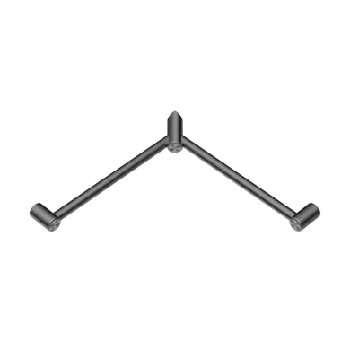 Nero Mecca Care 32mm Wrap Around Corner Grab Rail 600x600mm | Gunmetal |