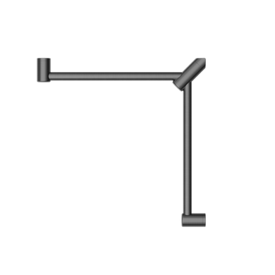Nero Mecca Care 32mm Wrap Around Corner Grab Rail 600x600mm | Gunmetal |