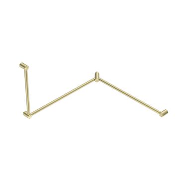 Nero Mecca Care 32mm DDA Toilet Grab Rail Set 90 Degree Continuous 600x1065x1025mm | Brushed Gold |