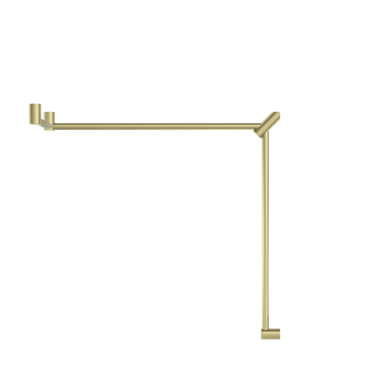 Nero Mecca Care 32mm DDA Toilet Grab Rail Set 90 Degree Continuous 600x1065x1025mm | Brushed Gold |