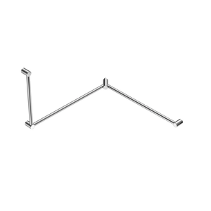 Nero Mecca Care 32mm DDA Toilet Grab Rail Set 90 Degree Continuous 600x1065x1025mm | Chrome |