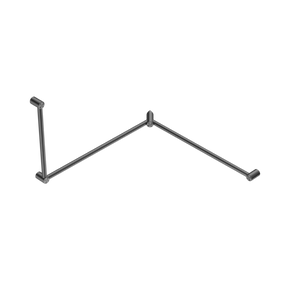 Nero Mecca Care 32mm DDA Toilet Grab Rail Set 90 Degree Continuous 600x1065x1025mm | Gun Metal |