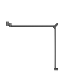 Nero Mecca Care 32mm DDA Toilet Grab Rail Set 90 Degree Continuous 600x1065x1025mm | Gun Metal |
