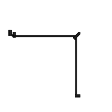 Nero Mecca Care 32mm DDA Toilet Grab Rail Set 90 Degree Continuous 600x1065x1025mm | Matte Black |