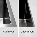 Retto II 290mm x 440mm x 230mm Small Stainless Steel Sink, Brushed SS Nickel