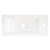 Tura Petite 500 x 225mm Curved Polymarble Vanity Top with Integrated Sink and Overflow, Gloss White